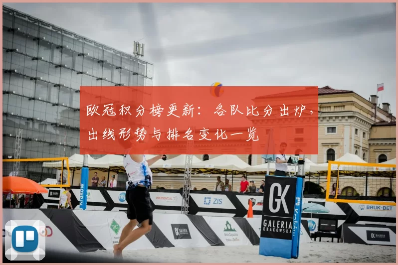 欧冠积分榜更新：各队比分出炉，出线形势与排名变化一览
